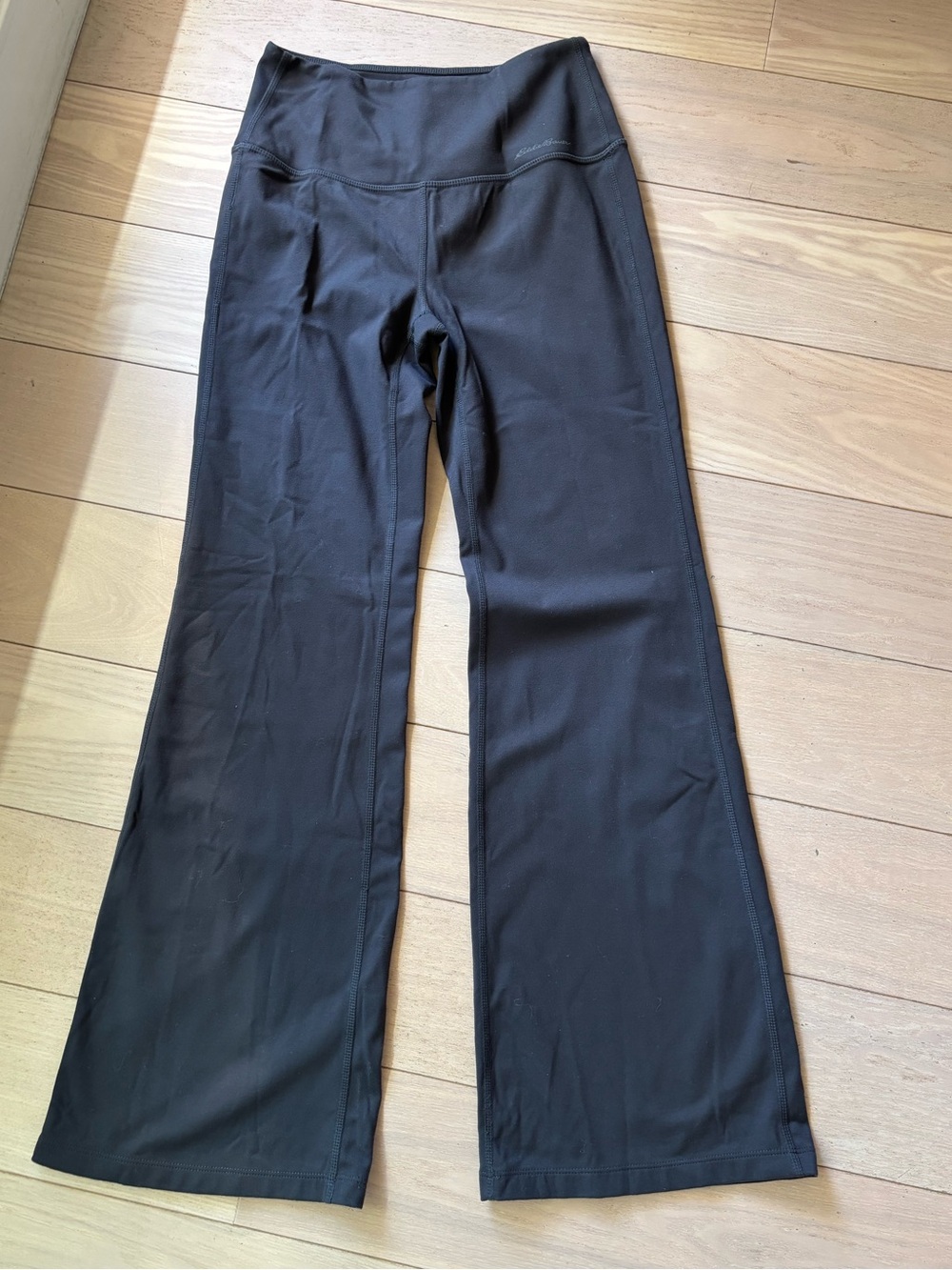 Eddie Bauer Charcoal Gray High-Waist Flare Yoga Pants